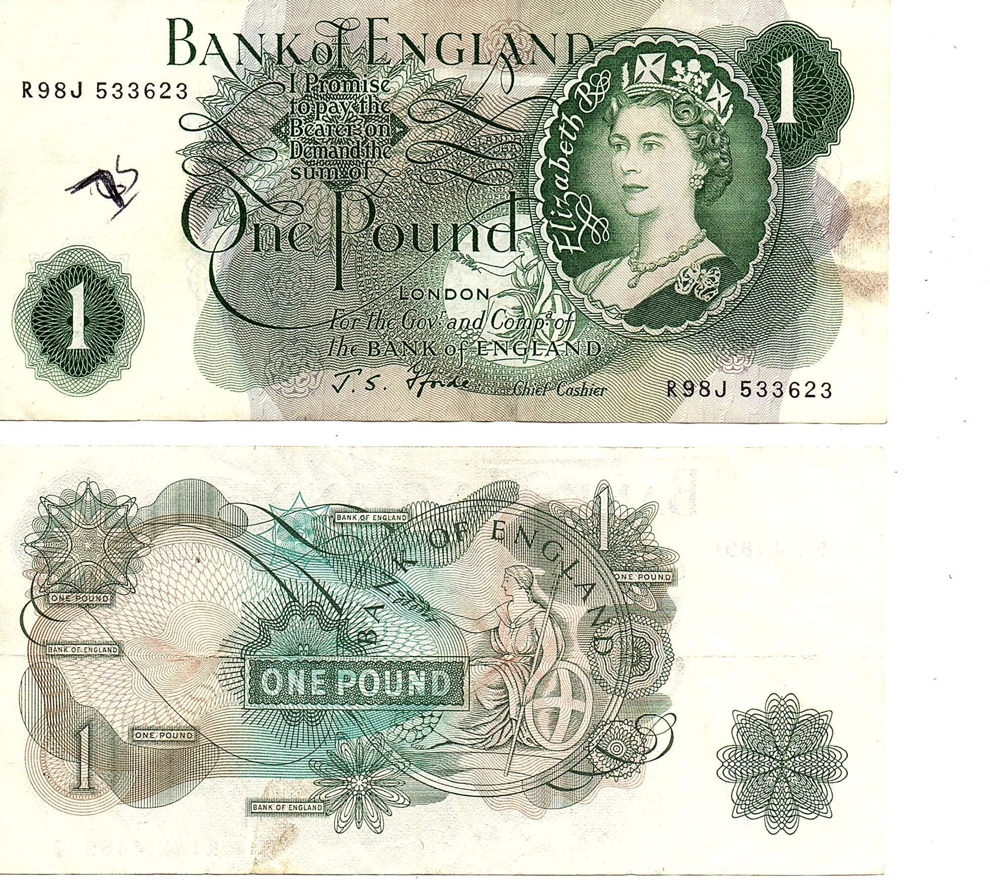 Great Britain #374e/VF  1 Pound